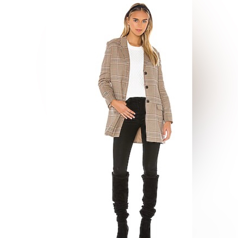 BB Dakota Check This Out Blazer in Brown Size Small - Picture 5 of 6